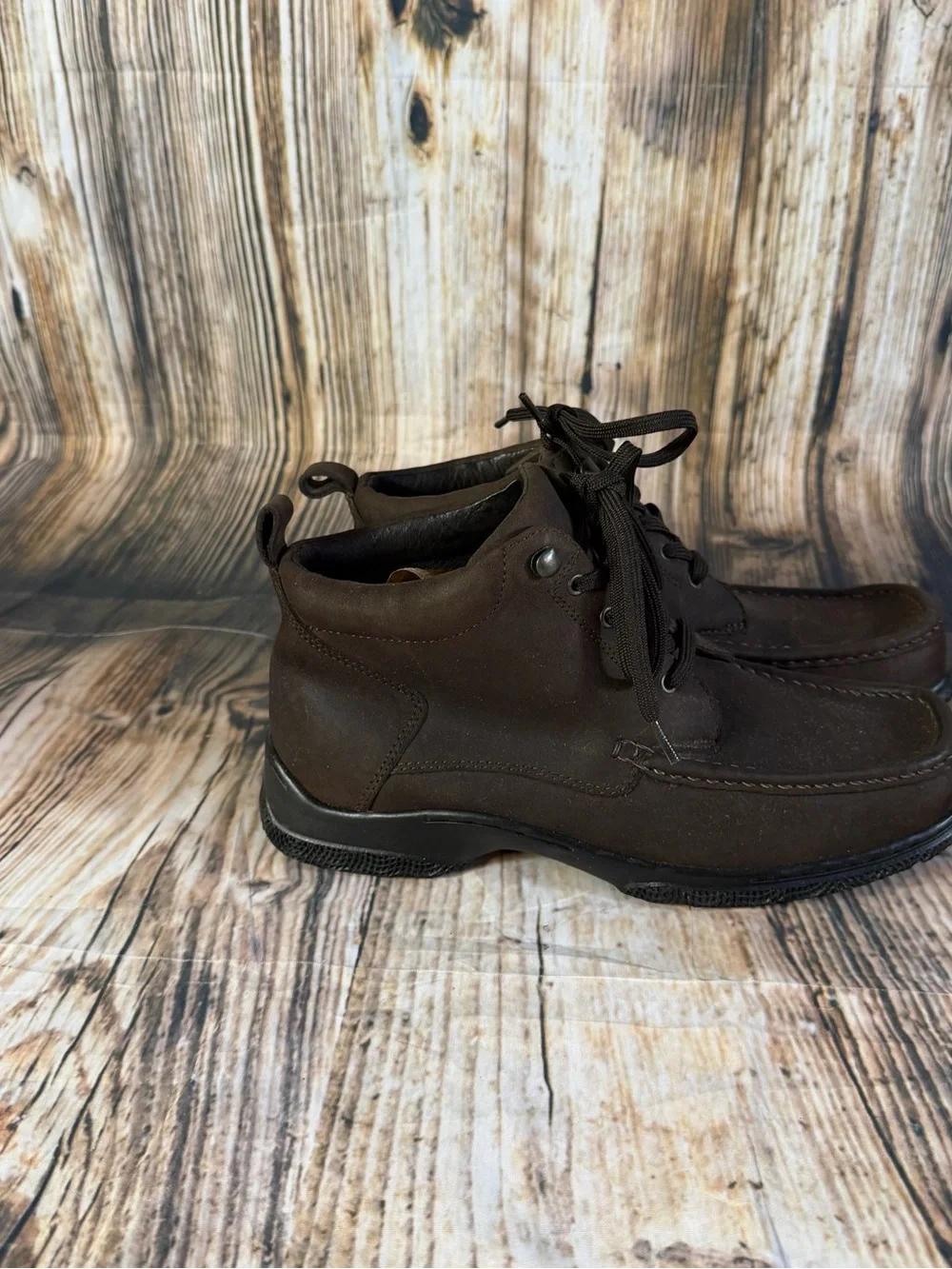 Dexter Leather Moc Toe Chukka Boots Brown Lace-Up Men’s Sz 8.5M Style T8103-12